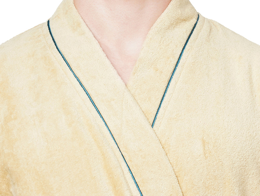 Spaces India Dark Green/Teal-Dark Blue 1 Piece 100% Cotton Bath Robe - Exotica By Spaces-1054801 - view 6