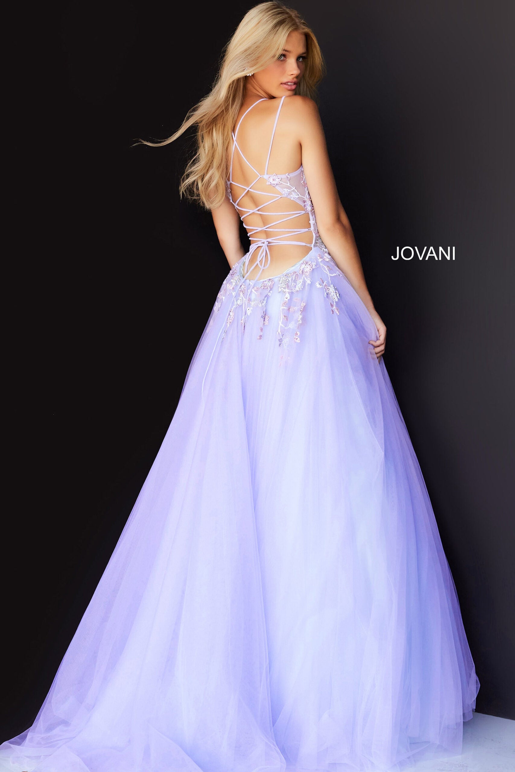 Applique Sleeveless A-line Gown by Jovani 06207 - view 2