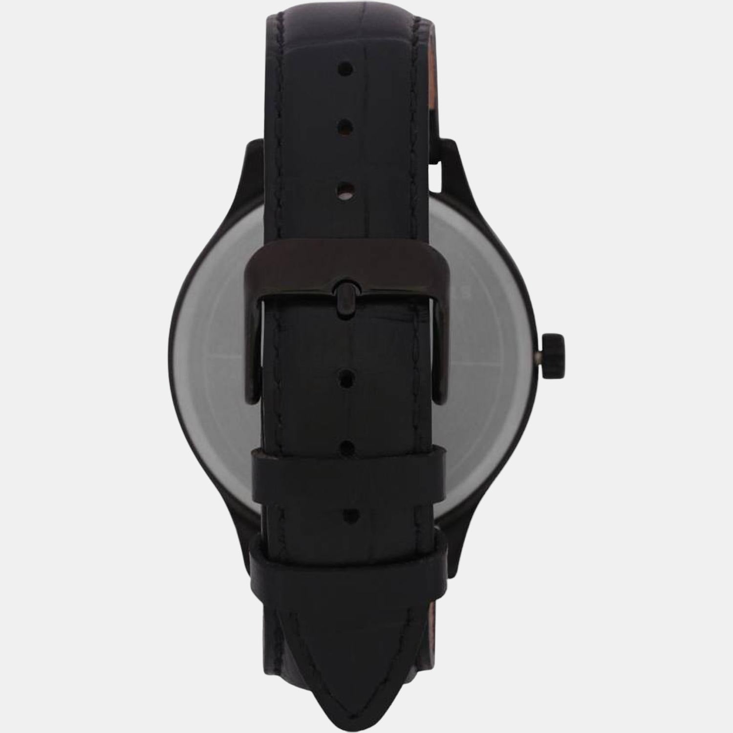 Timex Fashion Men Quartz Black Dial Analog Leather Watch TWEG18403 - view 3