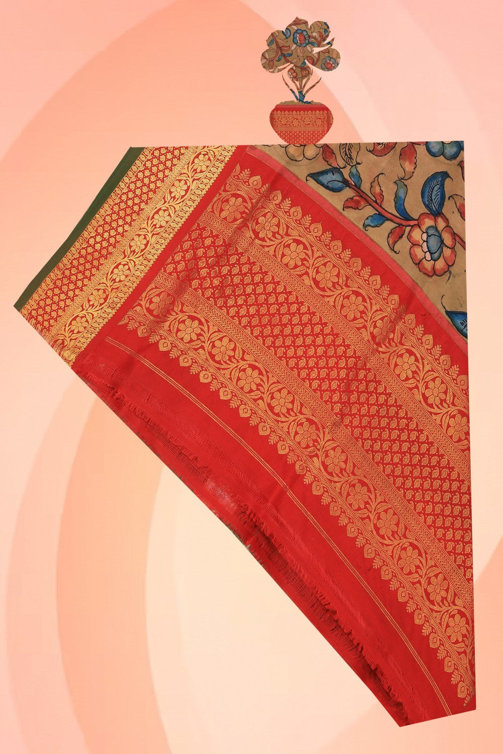 Kalanjali Kalamkari Painted Dupatta