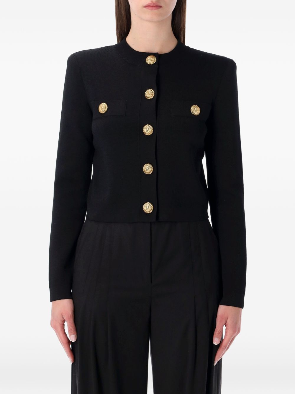 Balmain Buttoned crewneck cardigan – Fabric 100%