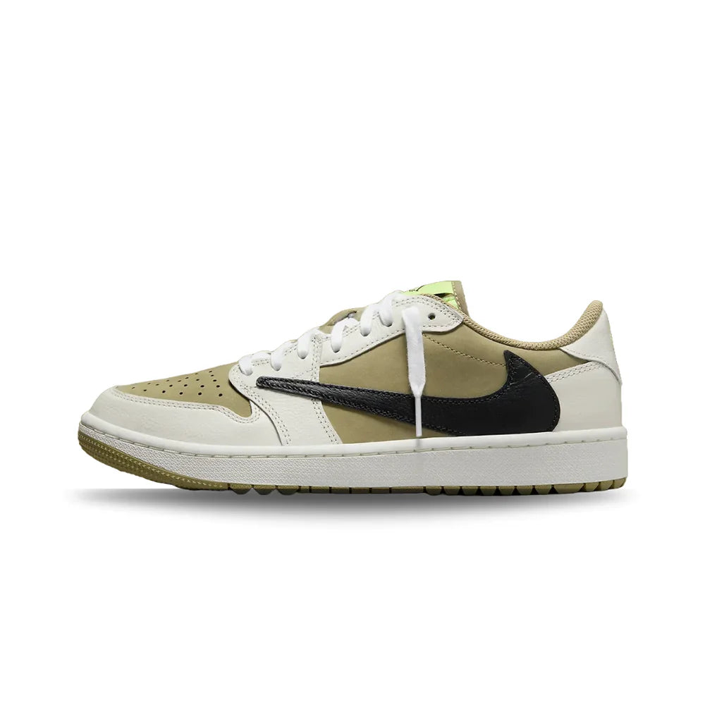 Cop Underdog Travis Scott x Air Jordan 1 Retro low Golf Neutral Olive