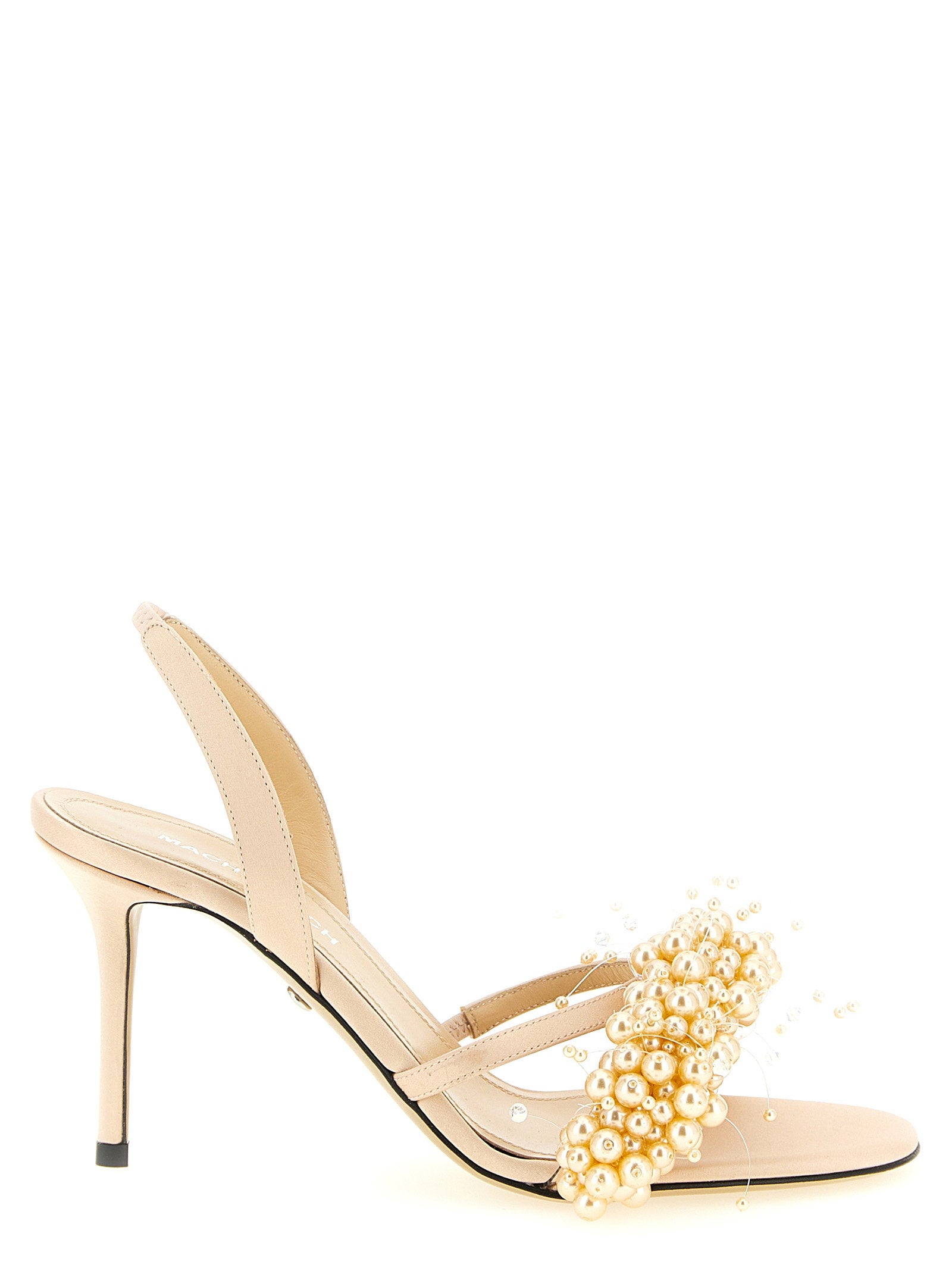 Mach & Mach Floating Pearl Sandals – 100% satin