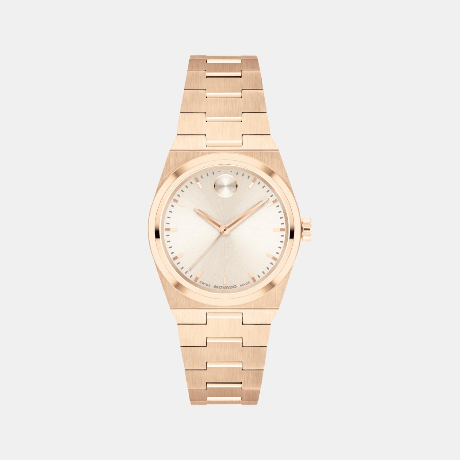 Movado Bold Women Quartz Champagne Dial Analog Stainless Steel Watch 3601293