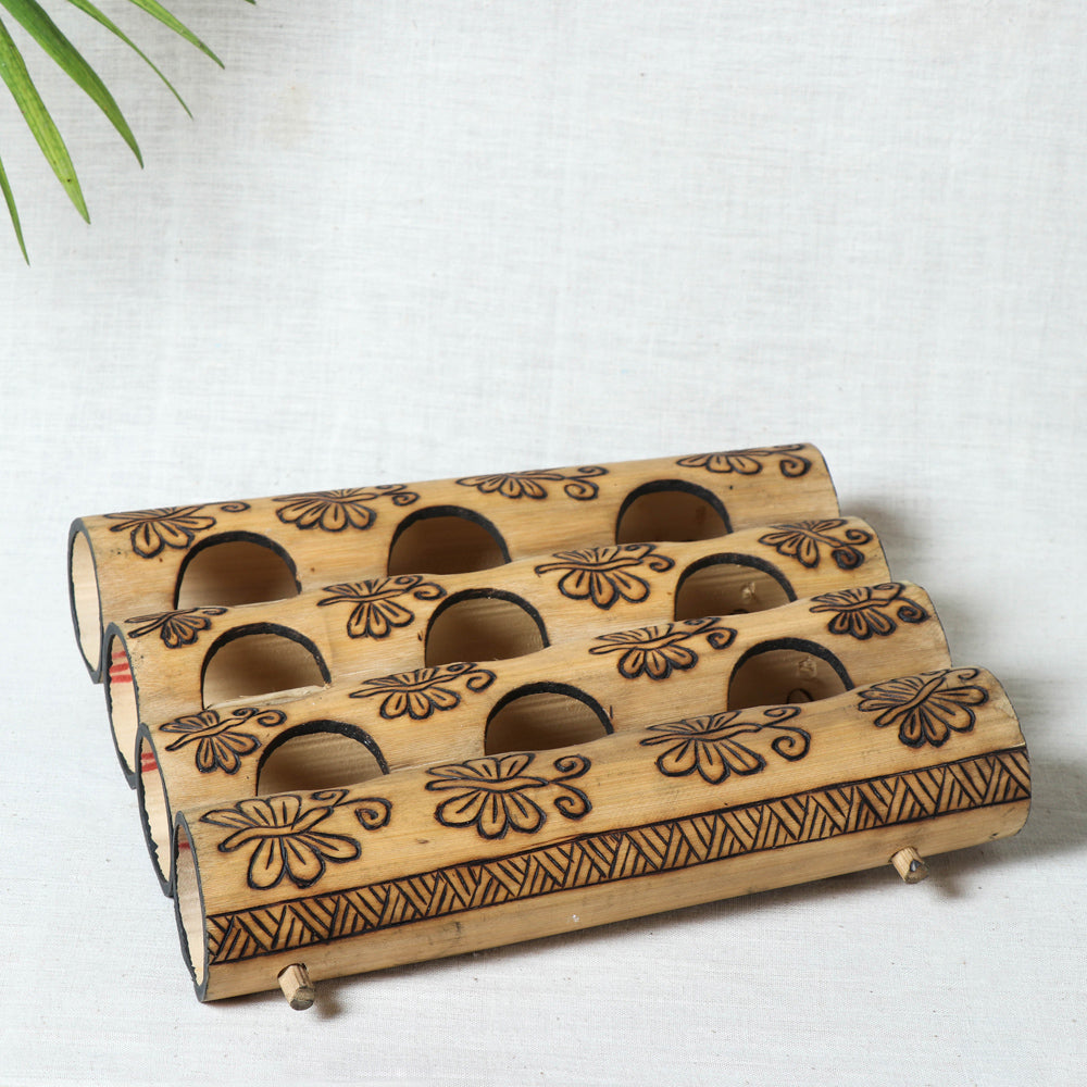 ITOKRI CRAFTS INITIATIVE Bamboo Candle Holder - 9 candle