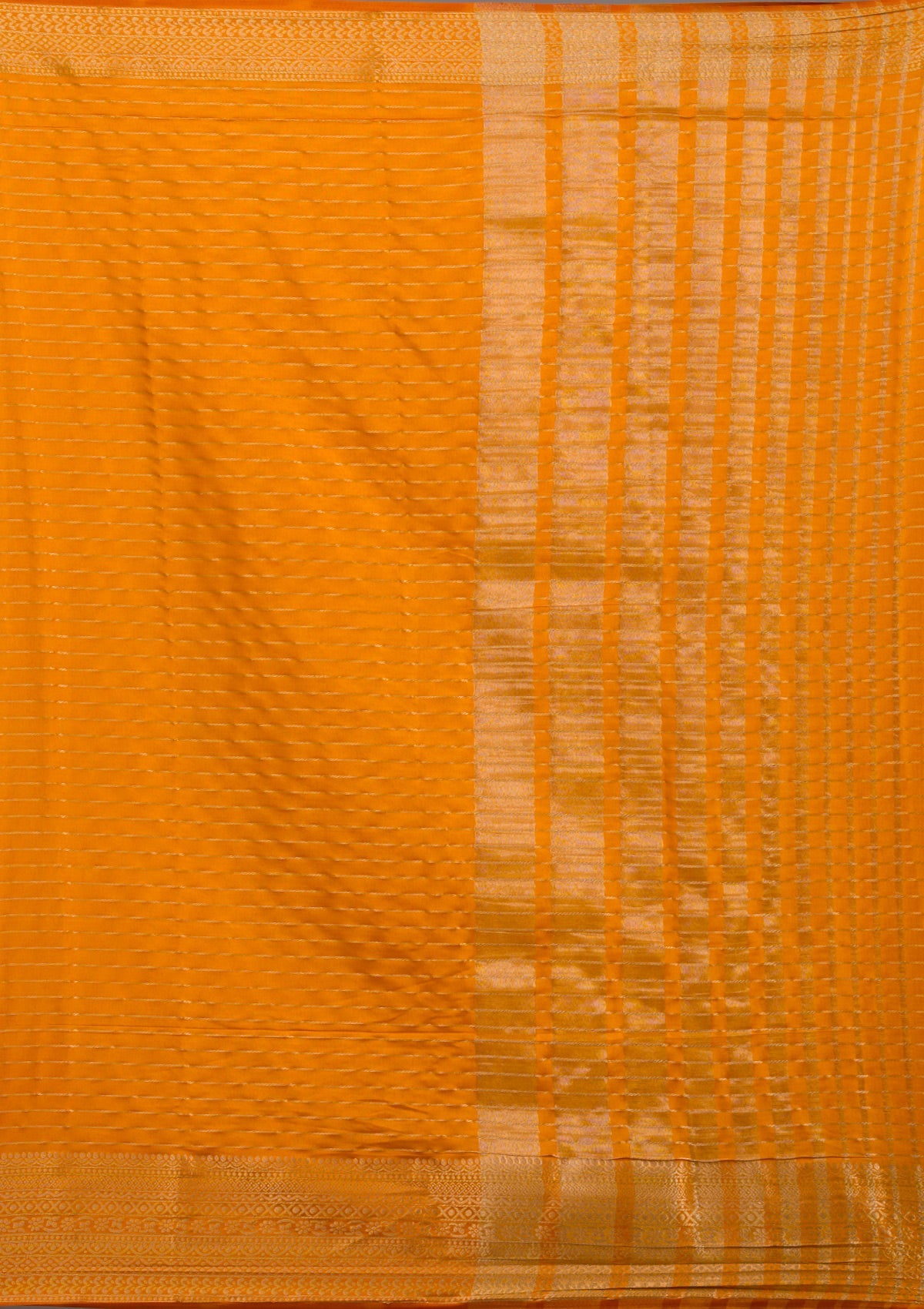Koskii Orange Zariwork Soft Silk Saree – Women's - view 9