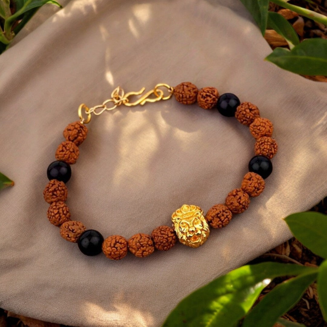 Soultheory Lion Rudraksha Bracelet