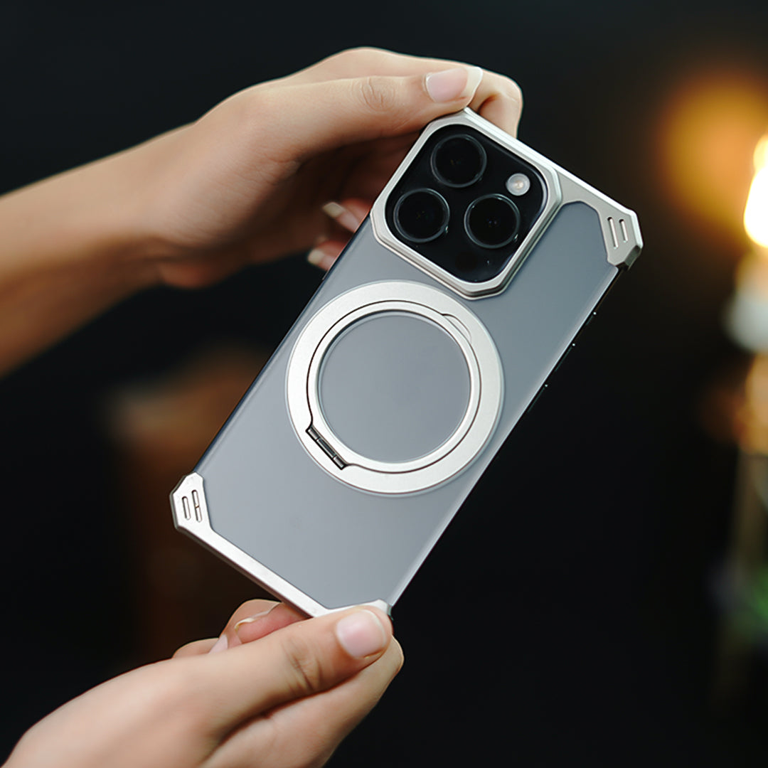 Million Cases Ultimate Slim Frameless Metal Stand Case - iPhone - view 2