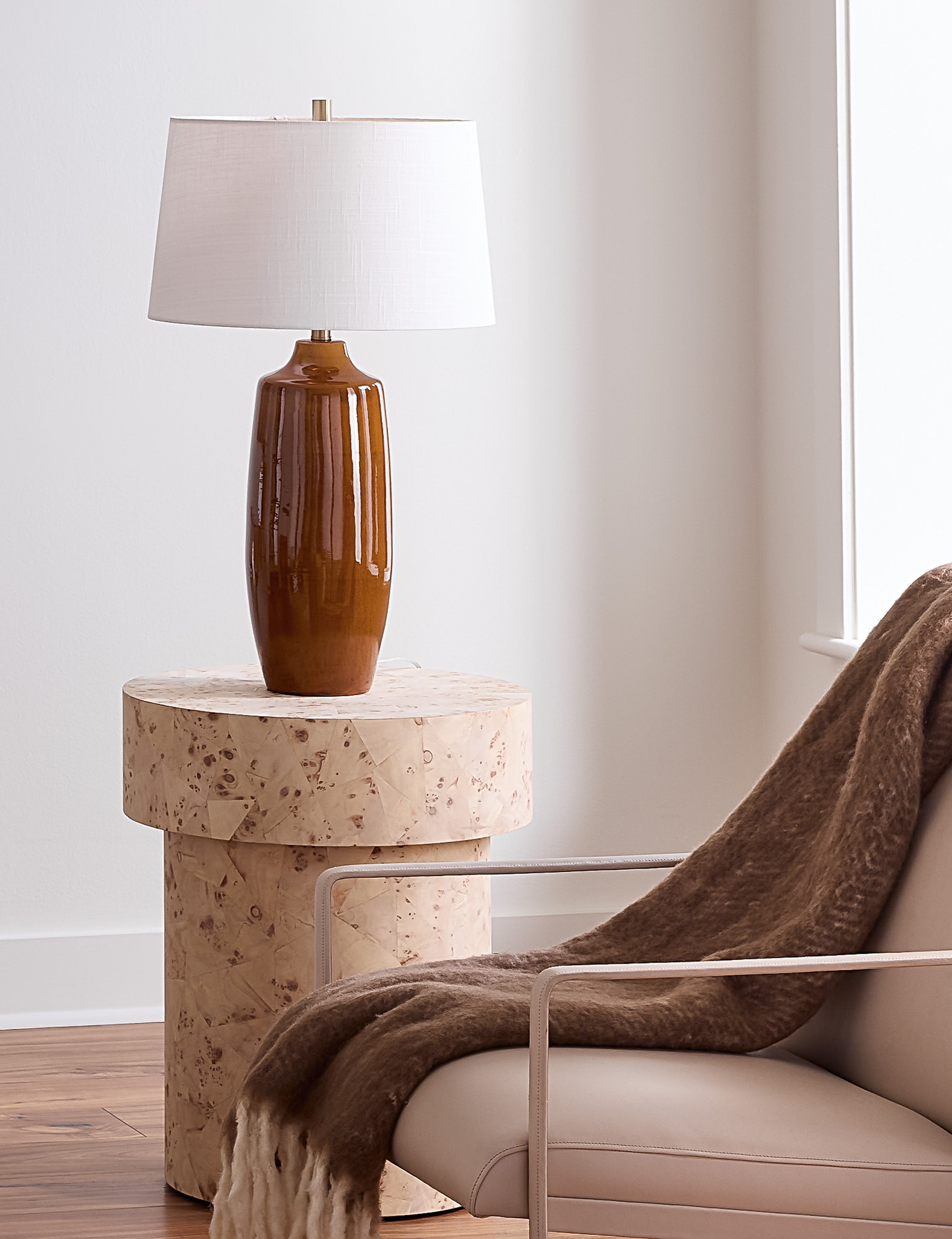 Lulu and Georgia Silas Table Lamp – Rust - view 2
