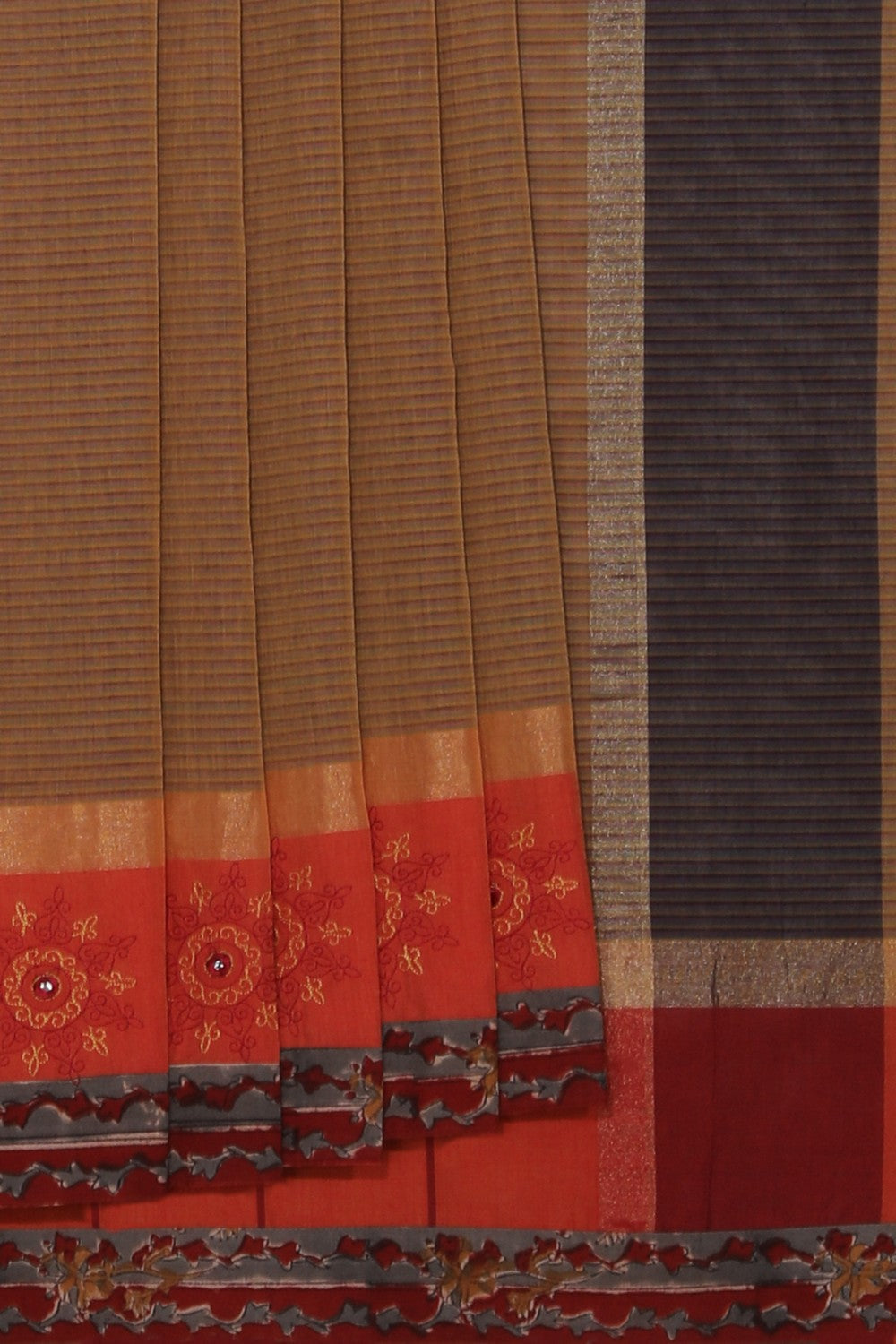 Kalanjali Ethnics Hand block printed cotton saree - view 2