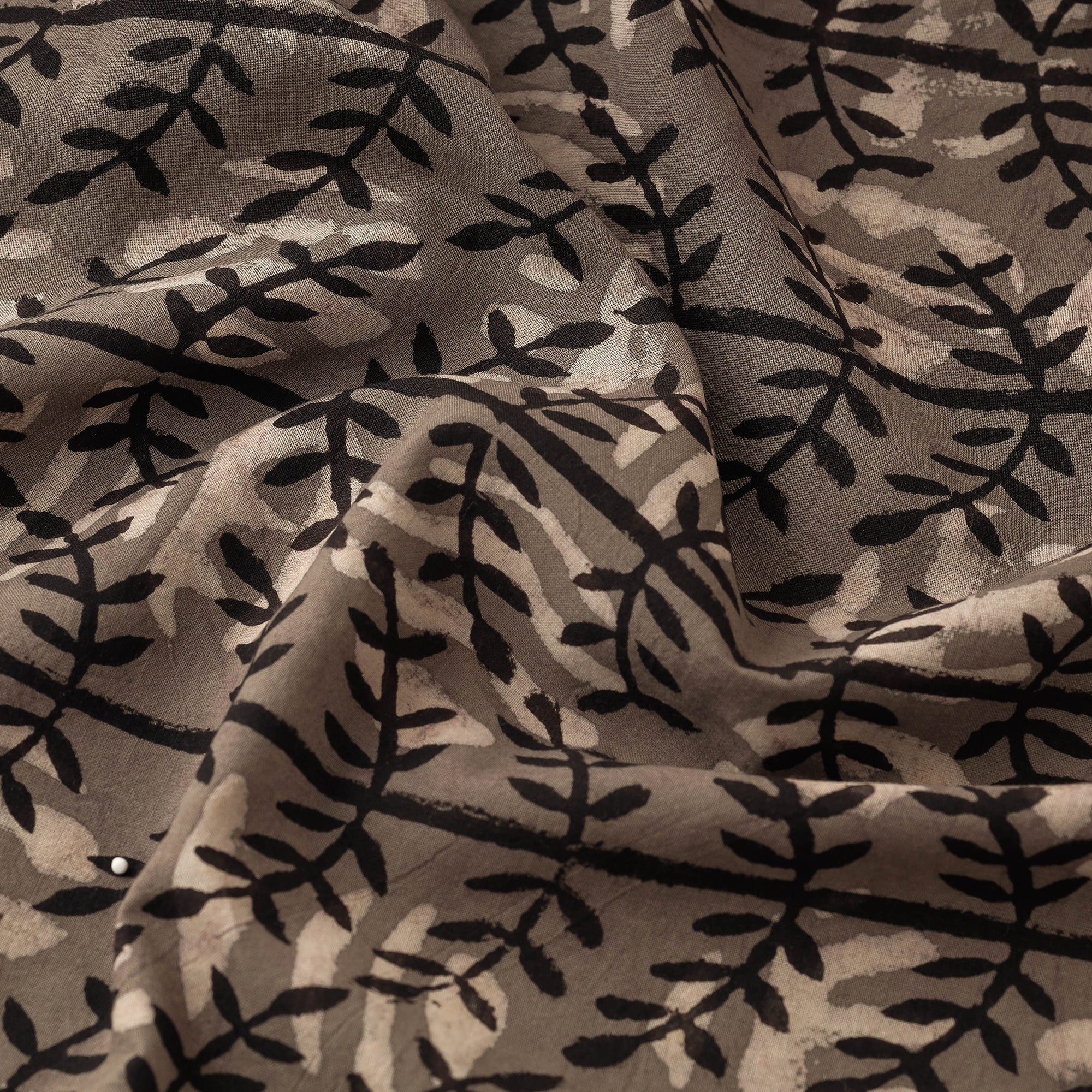 BINDAAS UNLIMITED Brown - Bindaas Block Printed Cotton Natural Dyed Fabric - view 2