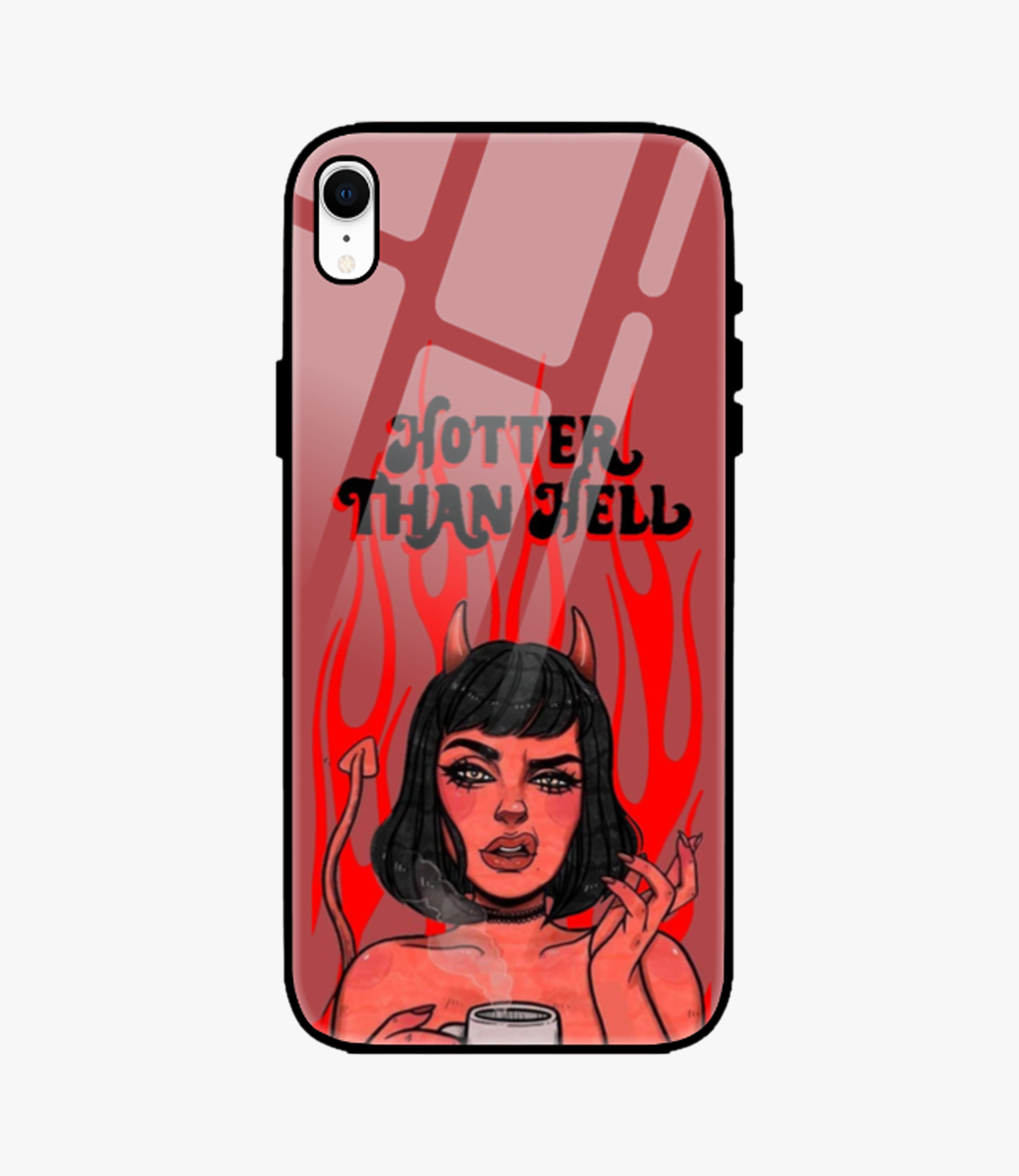 The Case Company Hotter Than Hell Glass Case for iPhone XR