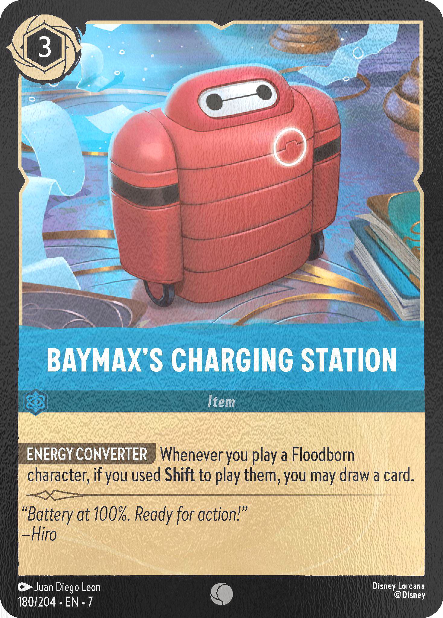 Island cold foil – Lorcana Baymax's Charging Station - 180/204 [Archazia's Island] [Cold Foil]