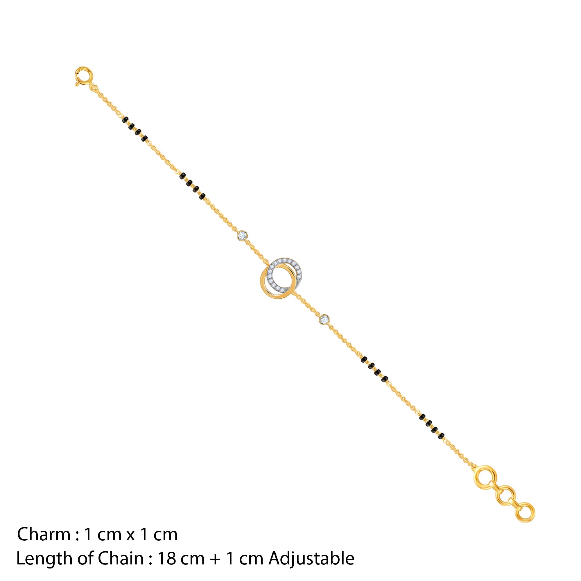 GIVA Jewellery Gold Aditi Diamond Mangalsutra Bracelet - view 4