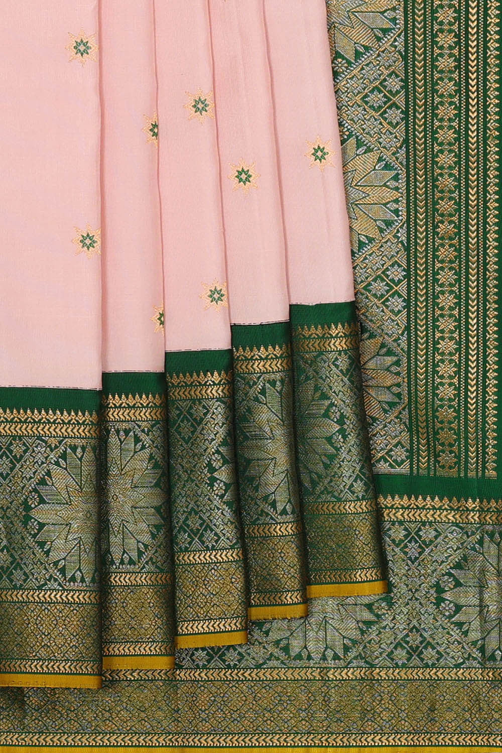 Kalanjali Gadwal Silk Soft Pink Saree – Women's