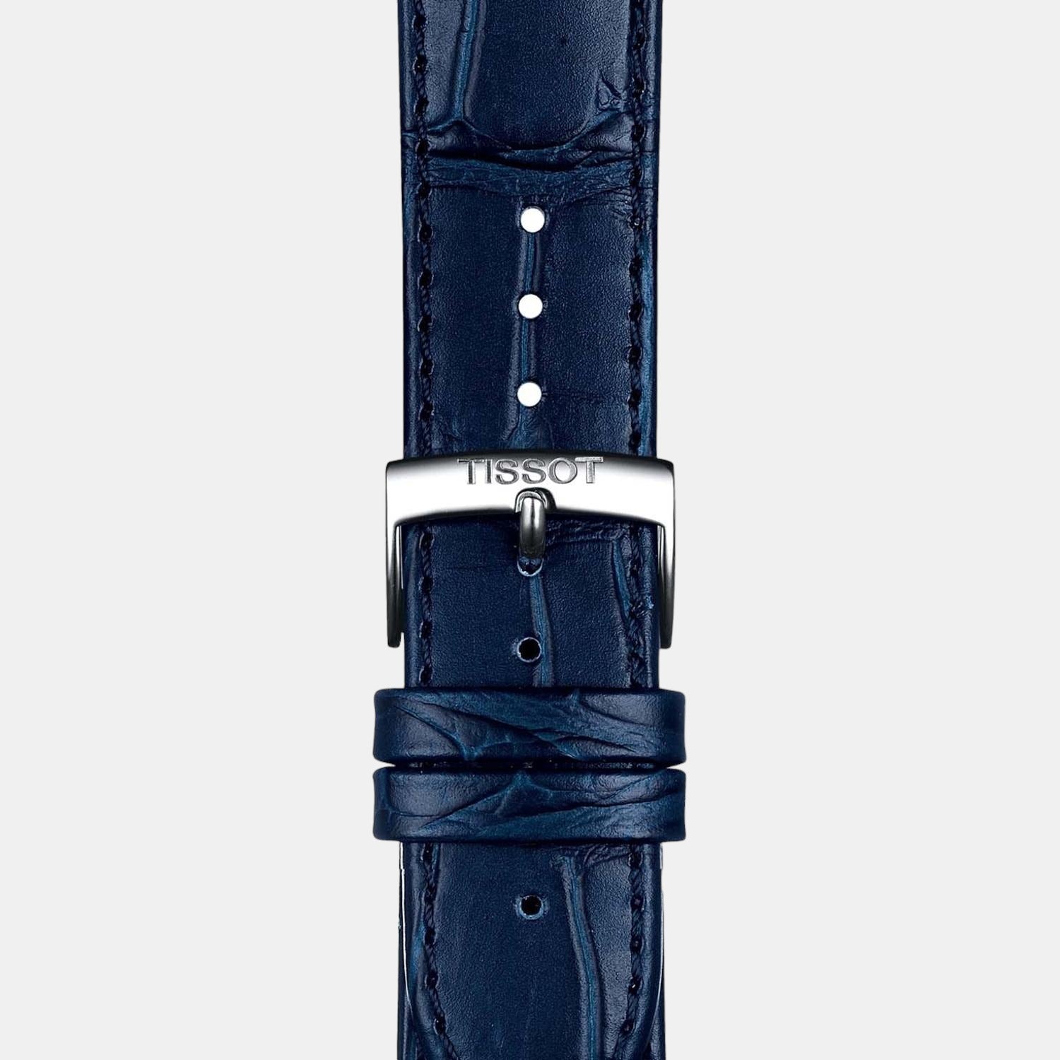 Tissot Carson Men Quartz Blue Dial Analog Leather Watch T1224101604300 - view 2