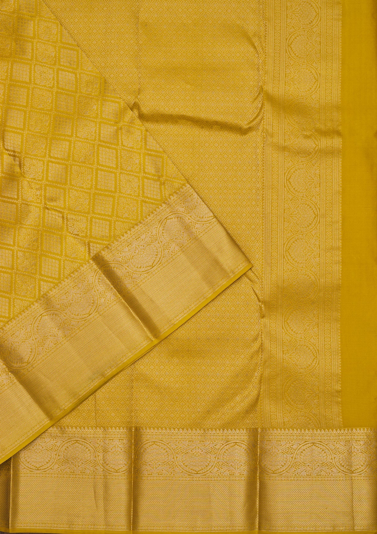 Koskii Yellow Zariwork Pure Silk Saree – Women's - view 3