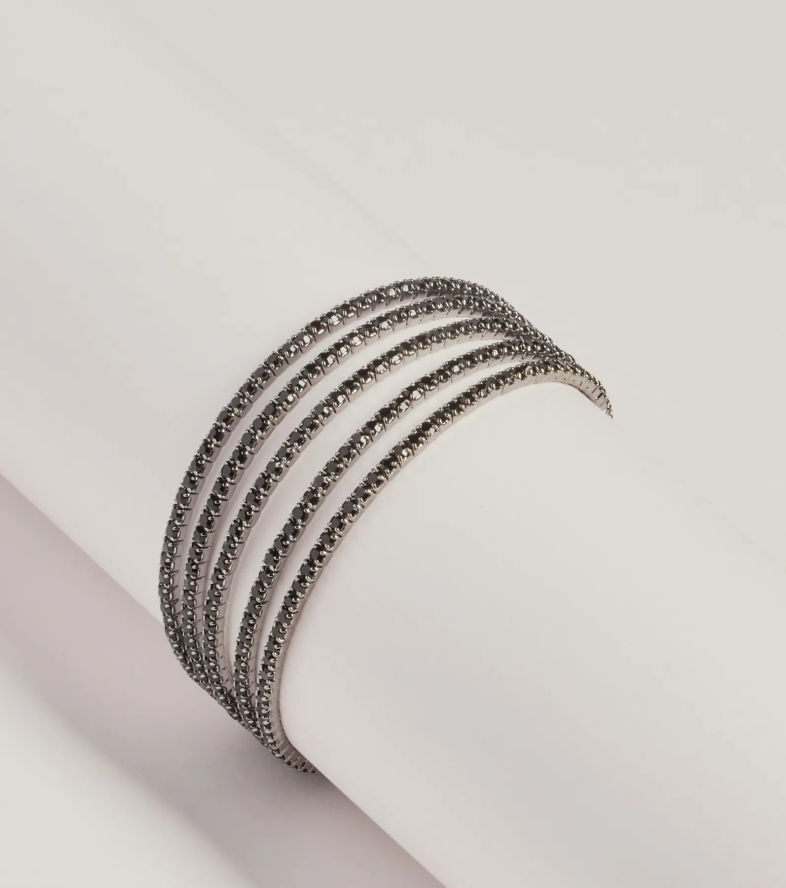 Windsor Bold Glamour Rhinestone Memory Wire Bracelet