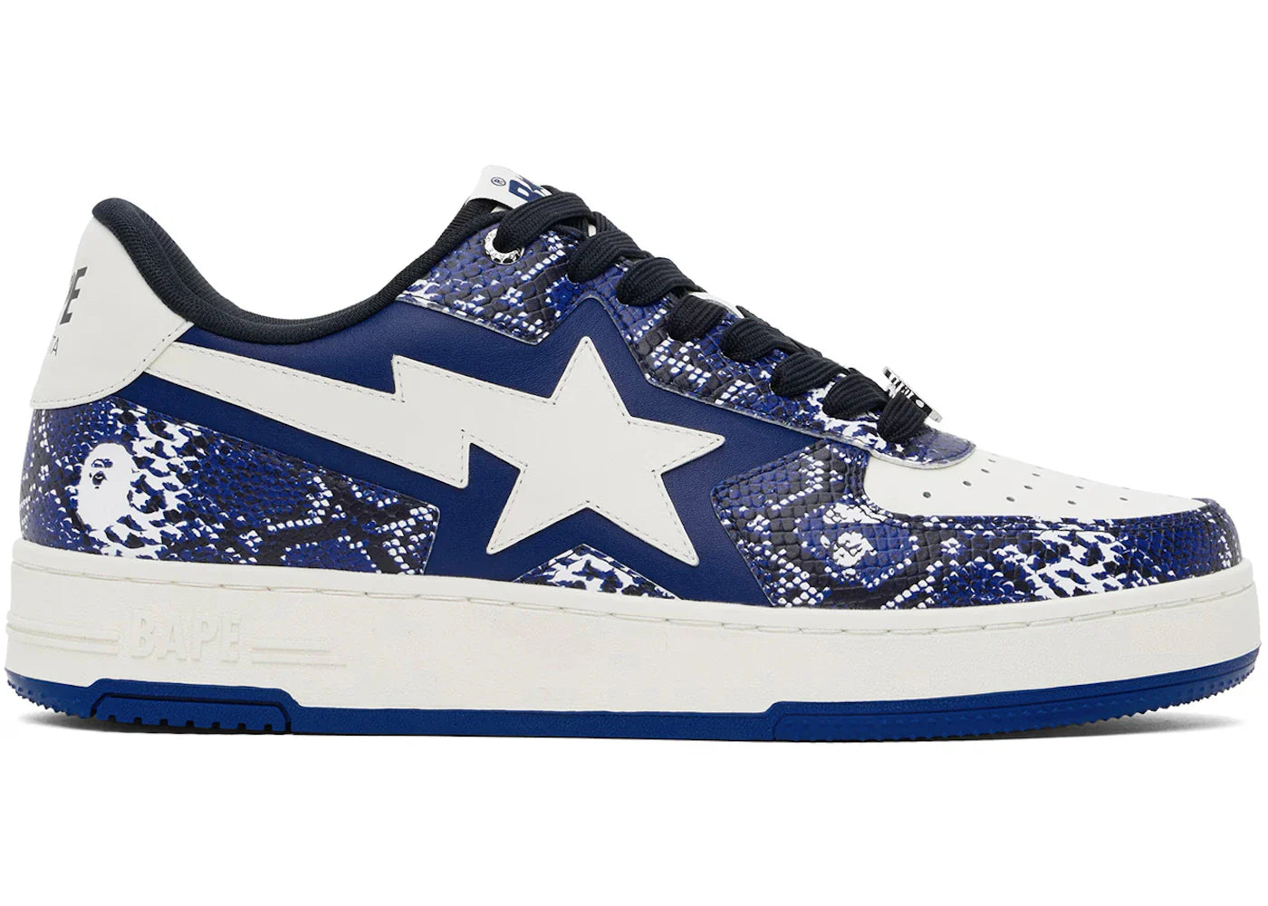A Bathing Ape Bape Sta SSENSE Exclusive Blue Snakeskin