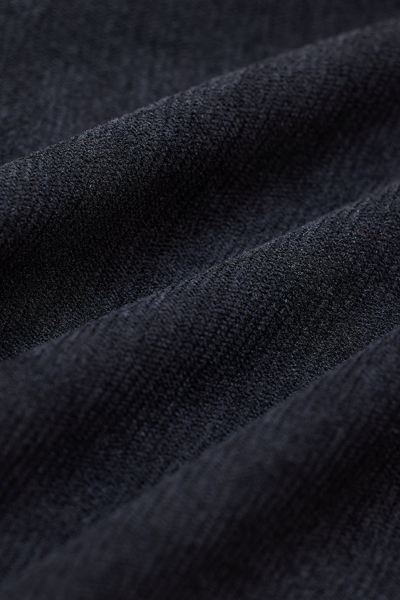 SNITCH Black Slim Fit Corduroy Shirt - view 10