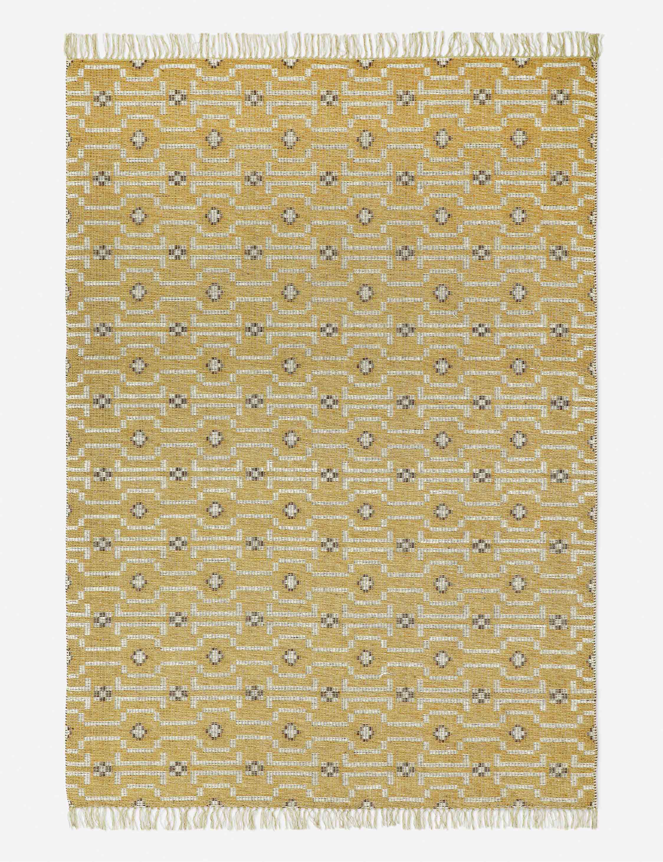 Lulu and Georgia Sunna Flatweave Wool Rug – Gold