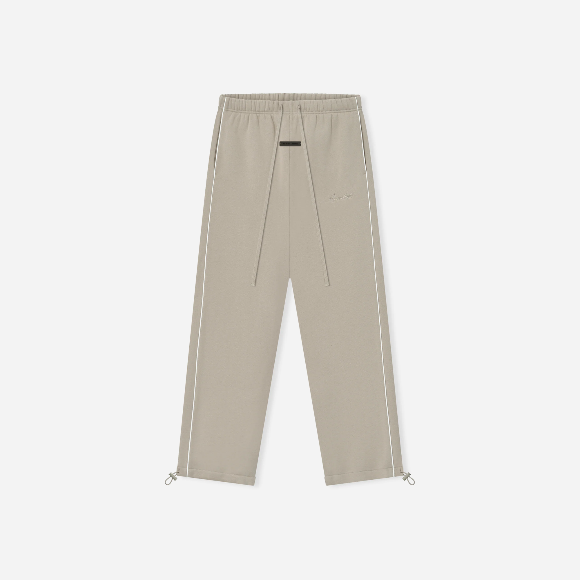 Fear Of God Essentials SS25 Relaxed Fleece Sweatpant With Piping- Timber Cloud White