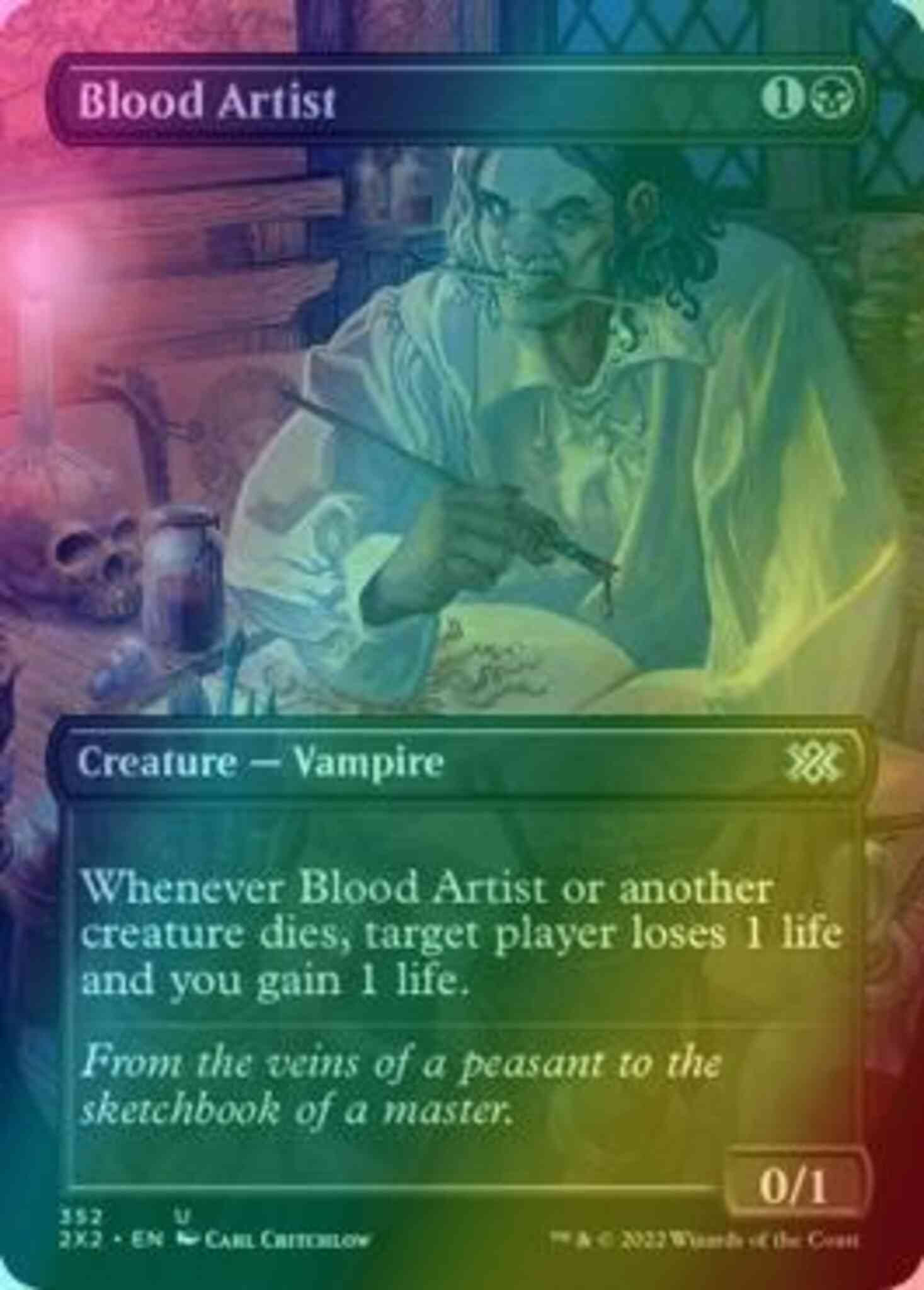 Blood artist 352 – Magic Blood Artist [352] [Borderless] [Double Masters 2022] [Foil]