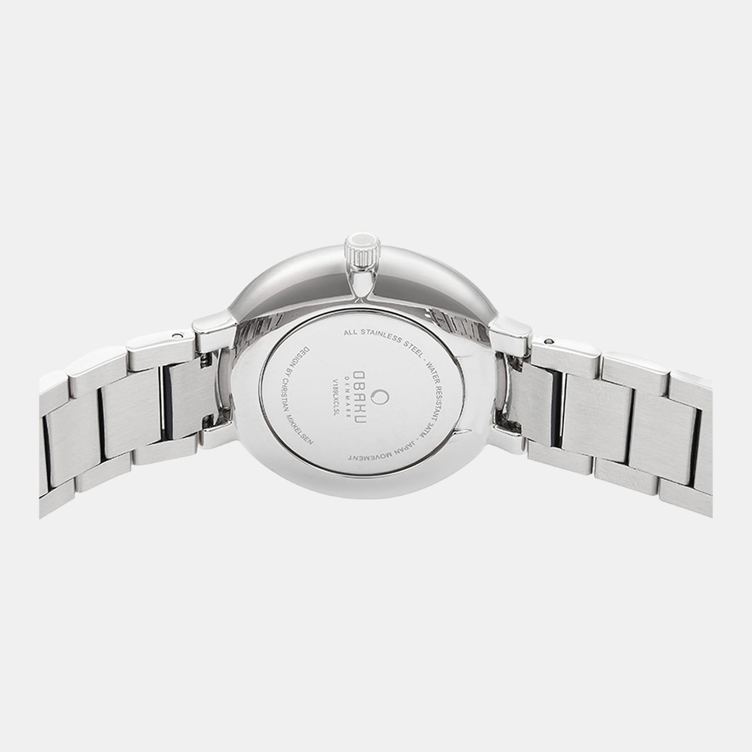 Obaku Glad Women Quartz Mother Of Pearl Dial Analog Stainless Steel Watch V189LXCLSL - view 3