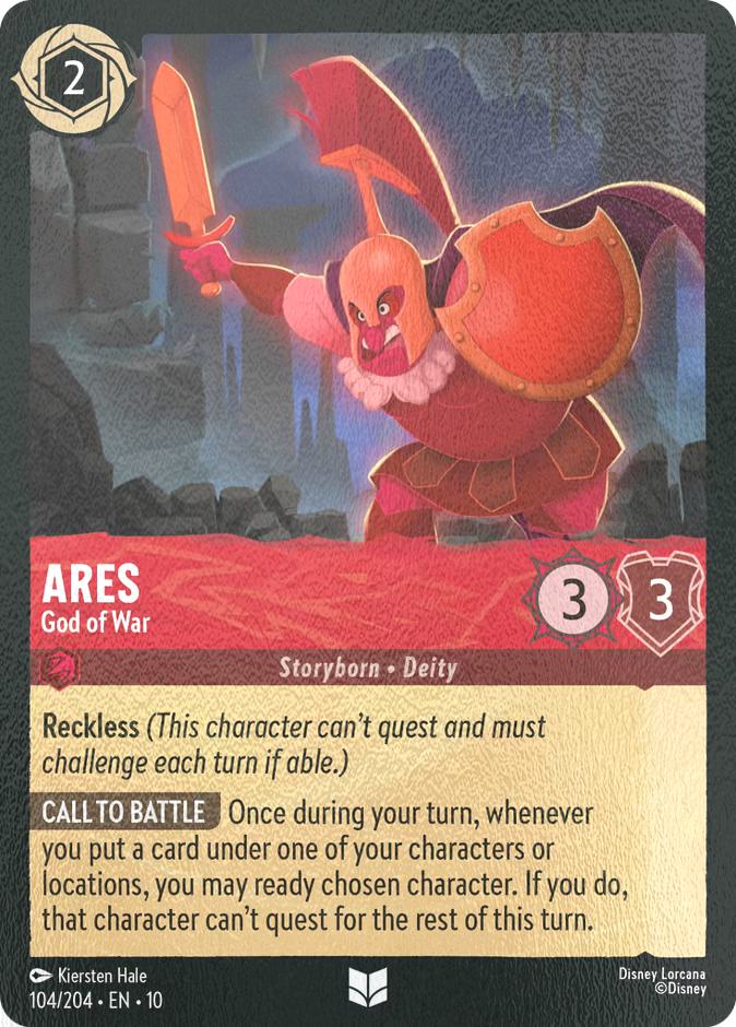 Lorcana Ares - God of War - 104/204 [Whispers in the Well] [Cold Foil]