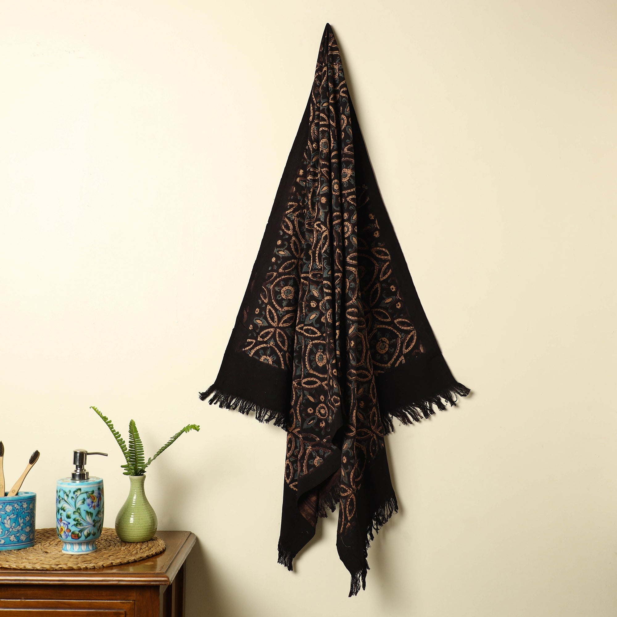 KACHCHH JI CHHAAP Brown - Handloom Block Print Cotton Ajrakh Towel 10