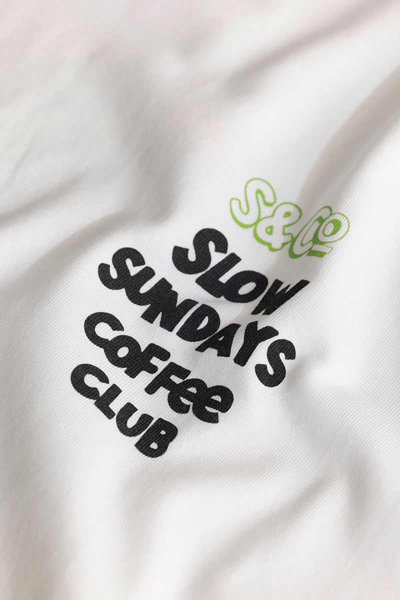SNITCH Slow Sundays White Oversized T-Shirt - view 8