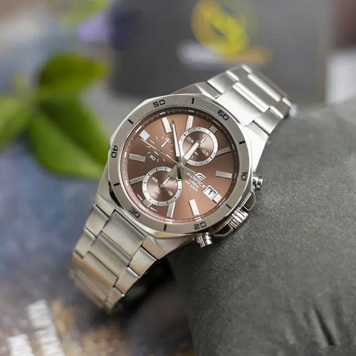 Casio Edifice Standard Chronograph Brown Dial Men 44.3mm ED585 EFV-640D-5AV - view 2