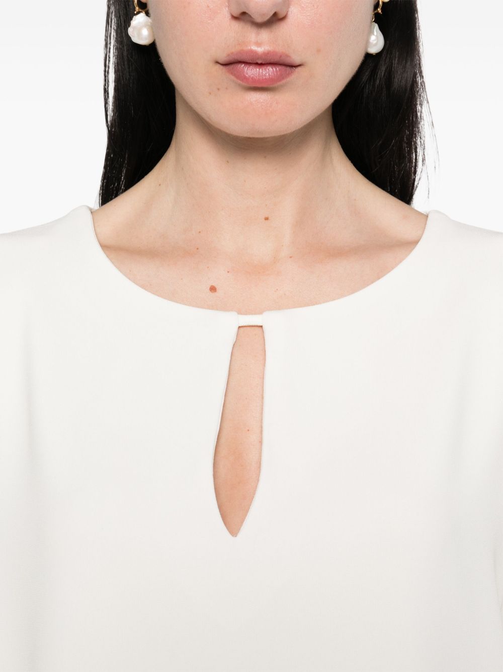 Alberto Biani Blouse with teardrop opening - view 2