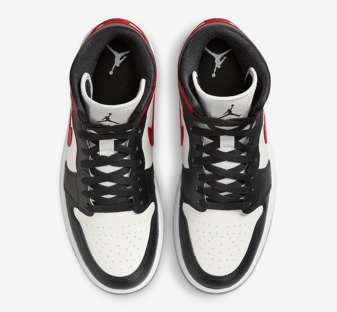Kicks Machine Air Jordan 1 Mid Gym Red Off Noir Sale - view 6