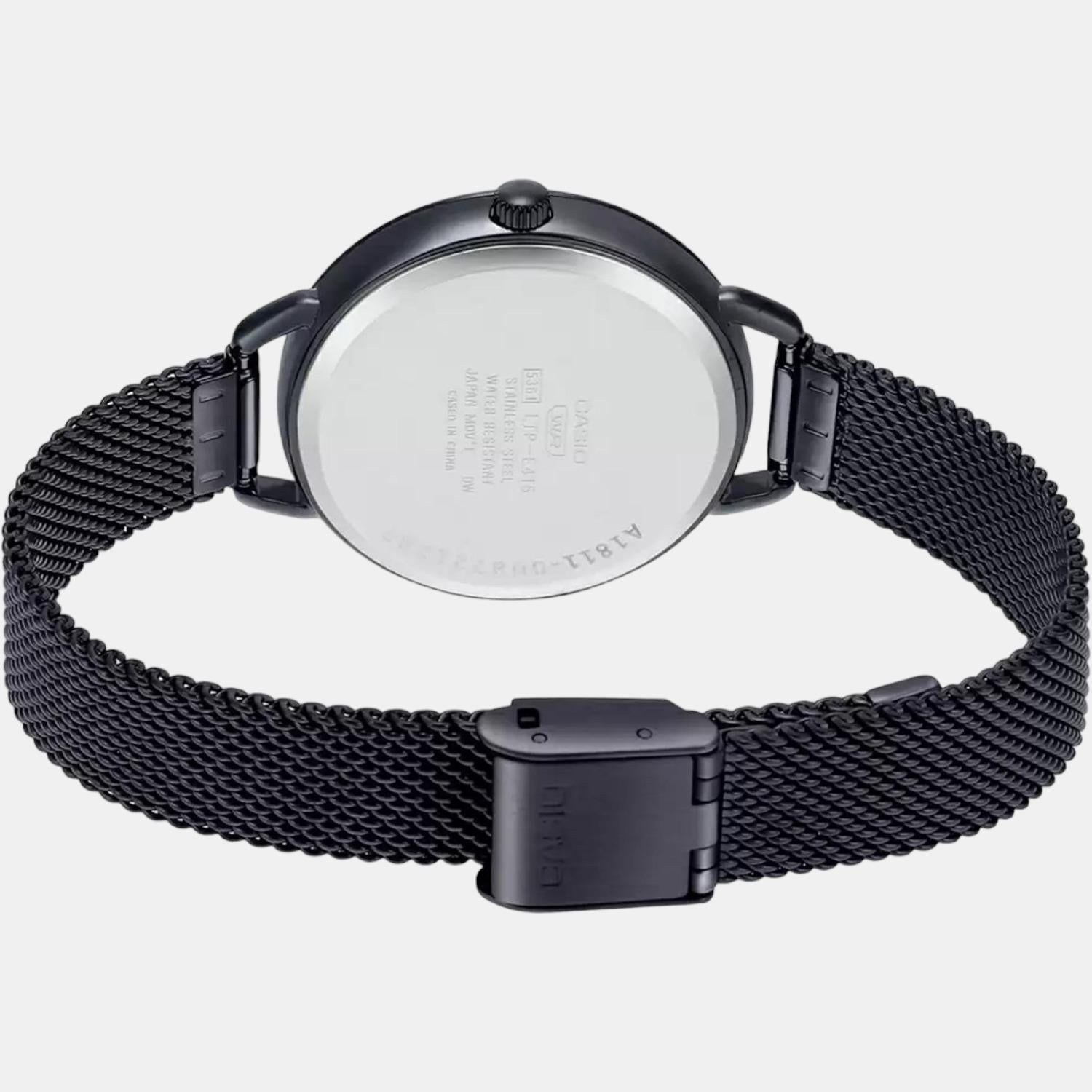 Casio Enticer Women Quartz Black Dial Analog Stainless Steel Watch A1798 - view 5
