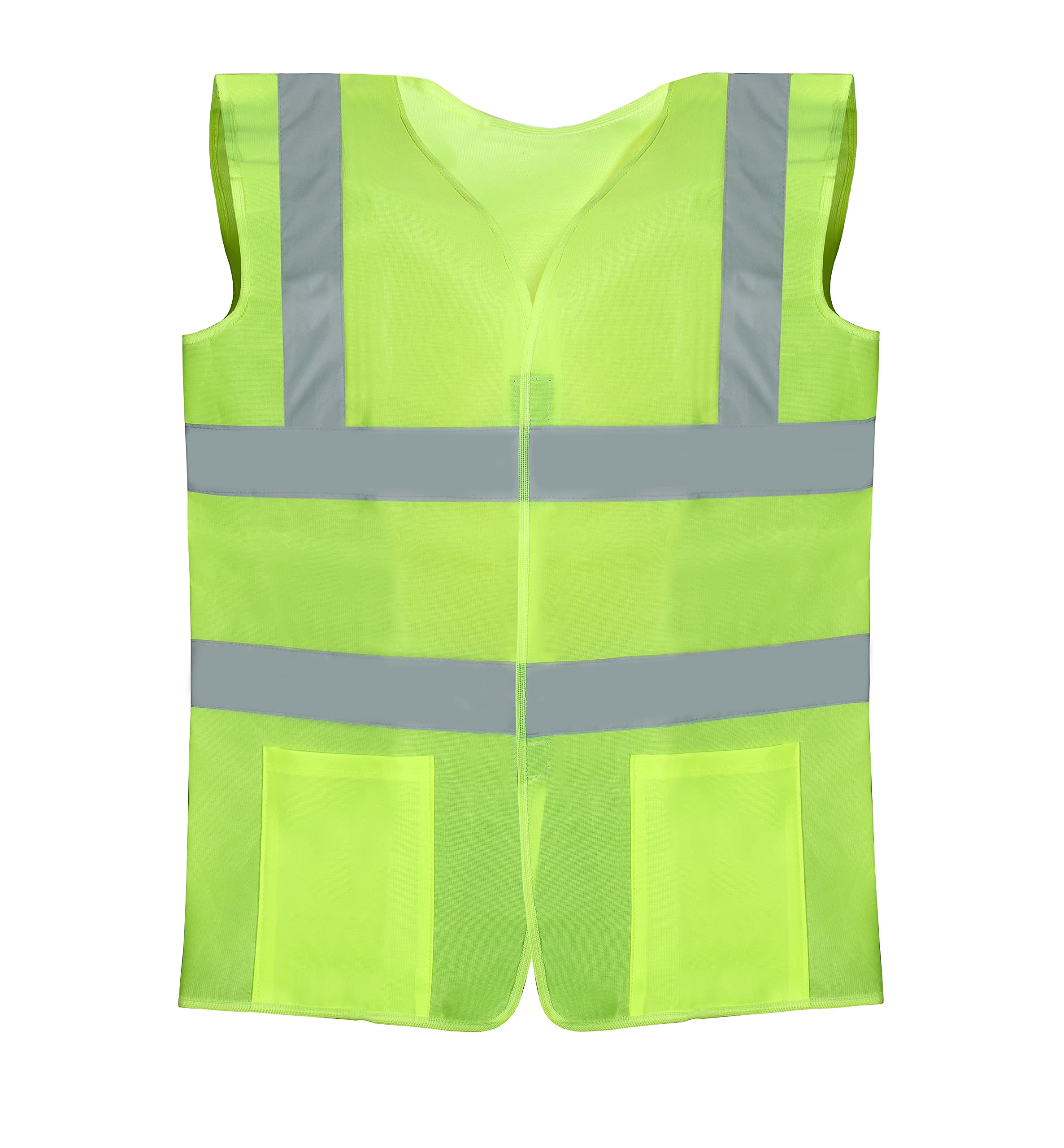 THE CLOWNFISH Unisex-Adult Pack Of 5 Hi-Vis Reflective Safety Vest Unisex Polyester Casual Style Workwear Jacket Safety Coat With Reflective Tape For  - view 2