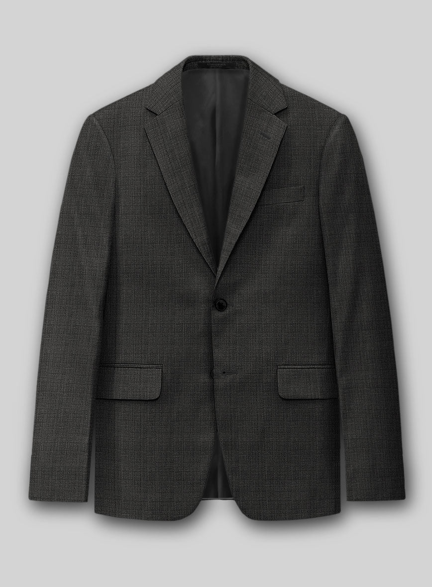 StudioSuits Napolean Esso Tartan Charcoal Wool Jacket