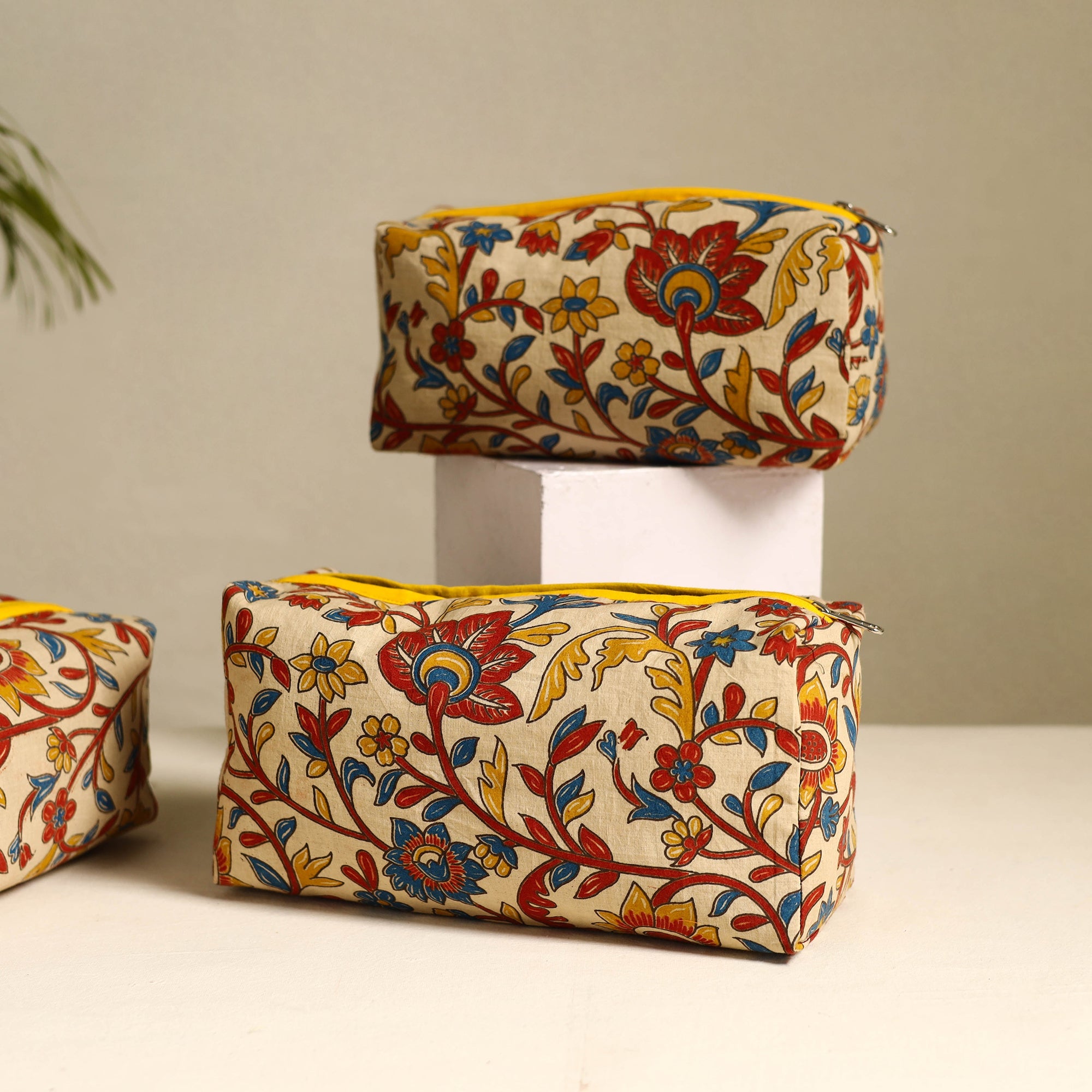 NOORI BAZAR Beige - Handmade Cotton Toiletry Bags (Set of 3) 03 - view 2