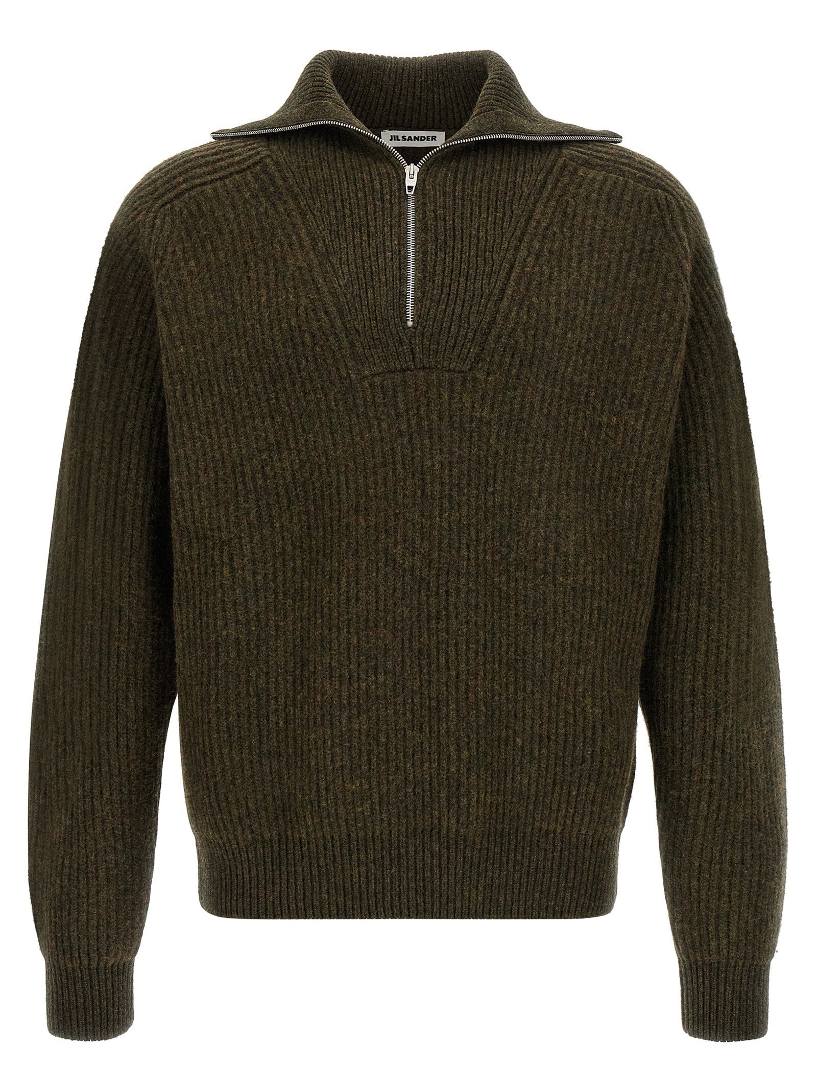 Jil Sander Half-zip Sweater – 100% wool