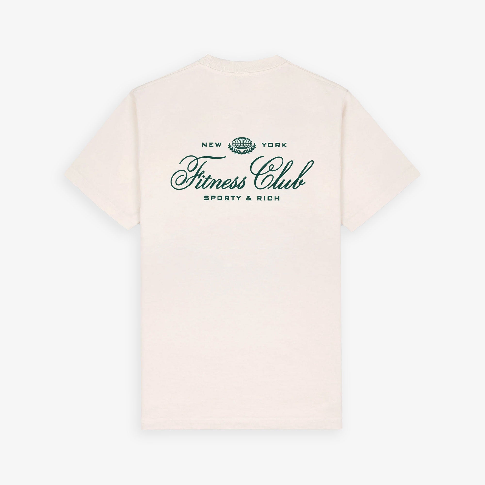 Sporty & Rich | Fitness World T-shirt { Cream/alpine - view 2