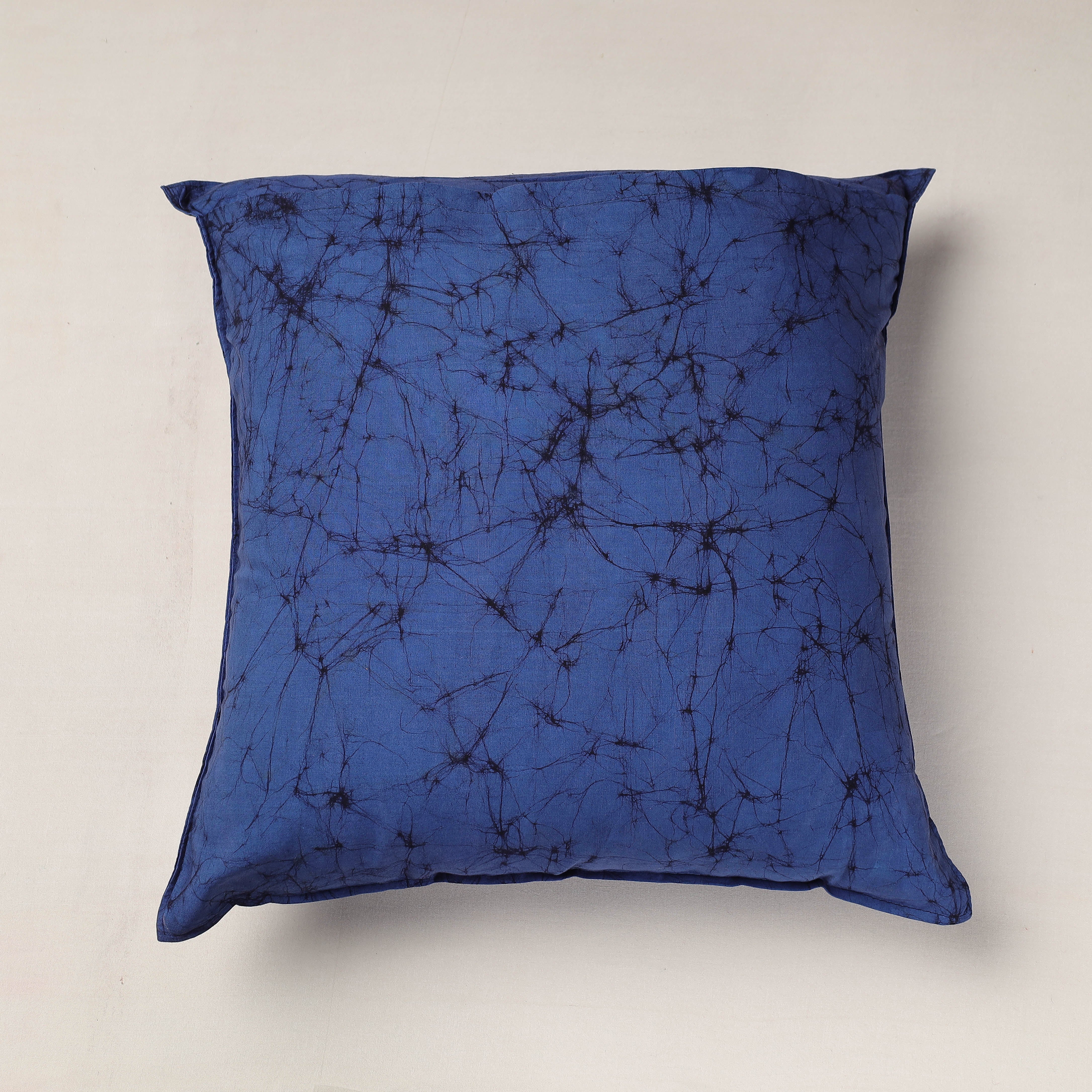 KACHCHH JI CHHAAP Blue - Hand Batik Printed Cotton Cushion Cover (18 x 18 in) - view 3