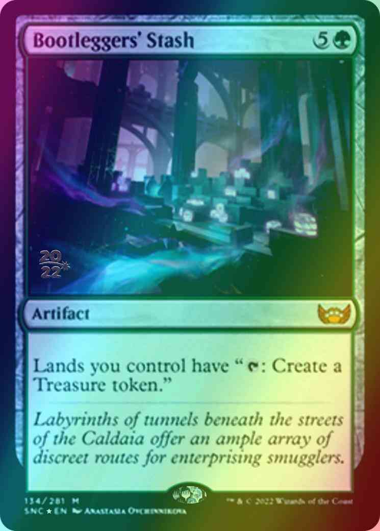 Stash prerelease 134s – Magic Bootleggers' Stash [Prerelease] [134s] [Streets of New Capenna: Promos] [Foil]