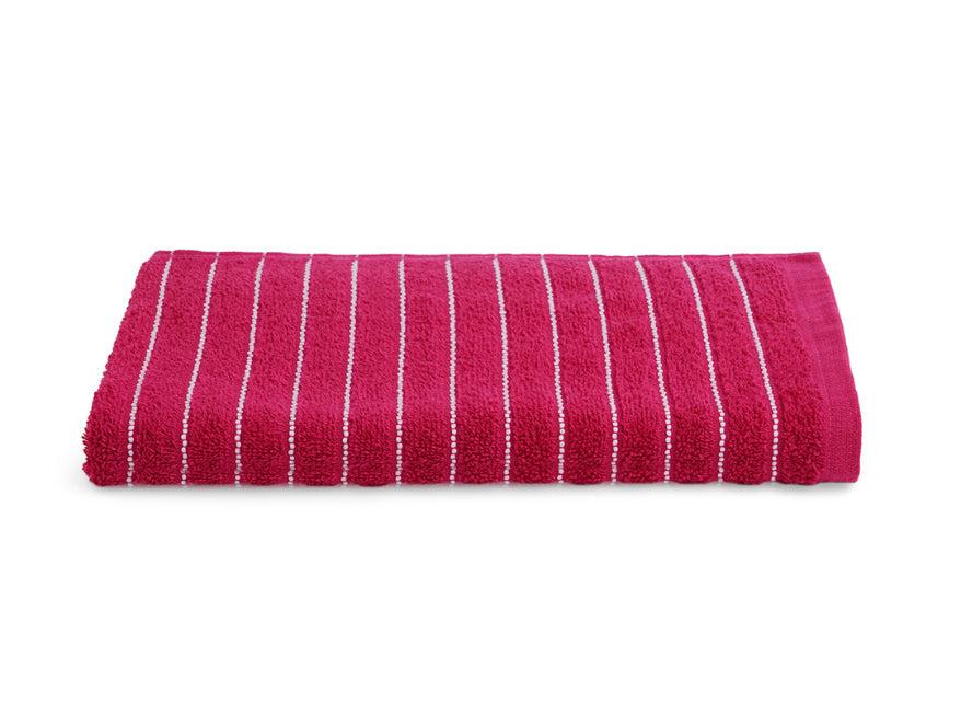 Spaces India Cherry - Dark Red 100% Cotton Bath Towel - 2-In-1 By Welspun - view 3