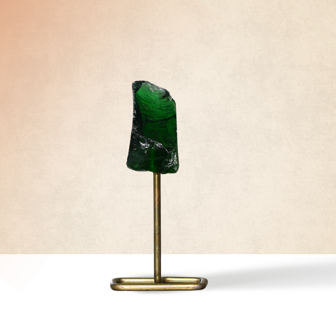 Gemsmantra Green Obsidian Raw Stone Stand