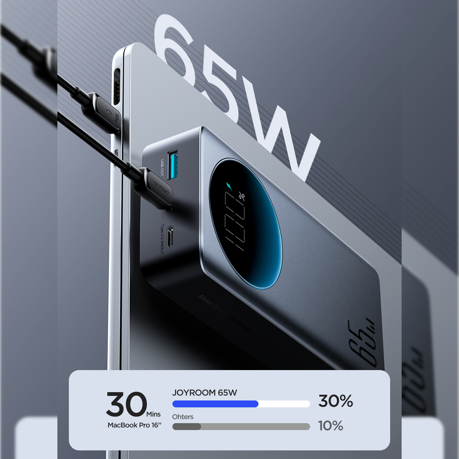 Baseus JOYROOM™ 20000 mAh 65W Digital Display Power Bank - view 11