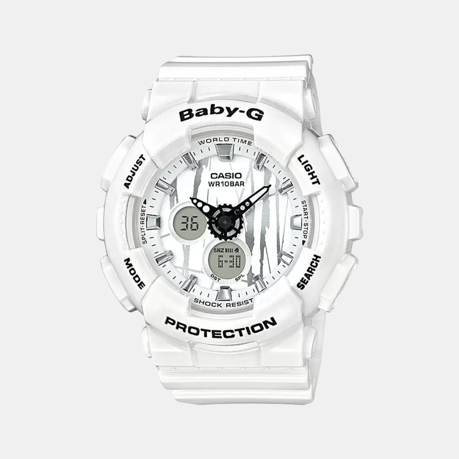 Casio Baby-G Women Quartz White Dial Analog-Digital Resin Watch B176