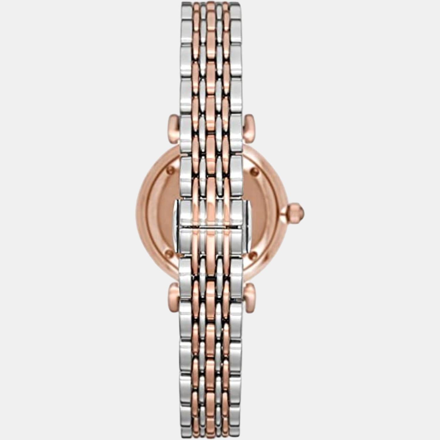 Emporio Armani Gianni T-Bar Women Quartz Pink Dial Analog Stainless Steel Watch AR11223 - view 2