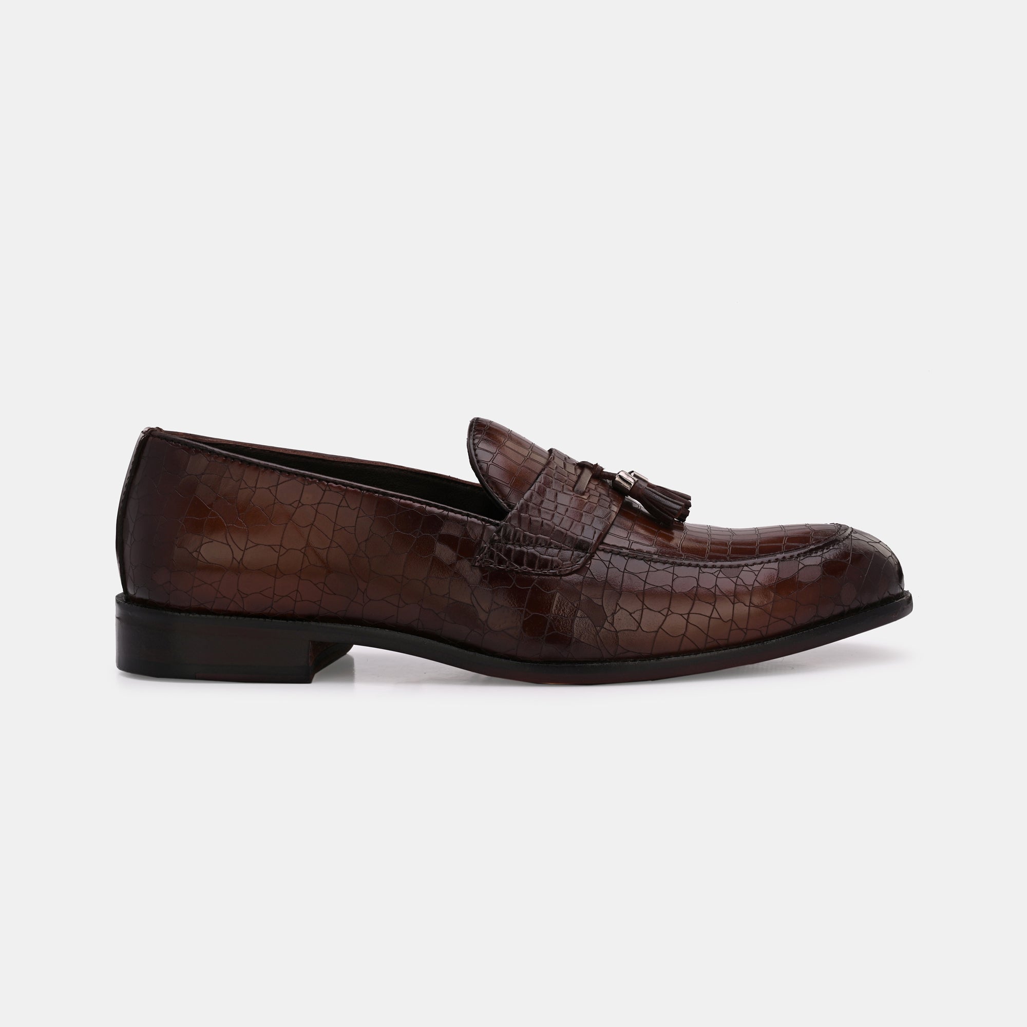 Cherry Laser Engraved Tassel Loafers by Lafattio - view 7