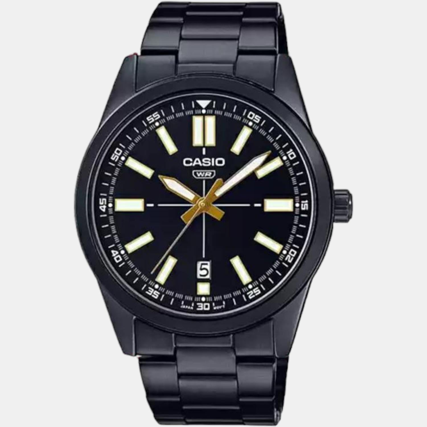 Casio Enticer Men Quartz Black Dial Analog Stainless Steel Watch A1941 - view 6