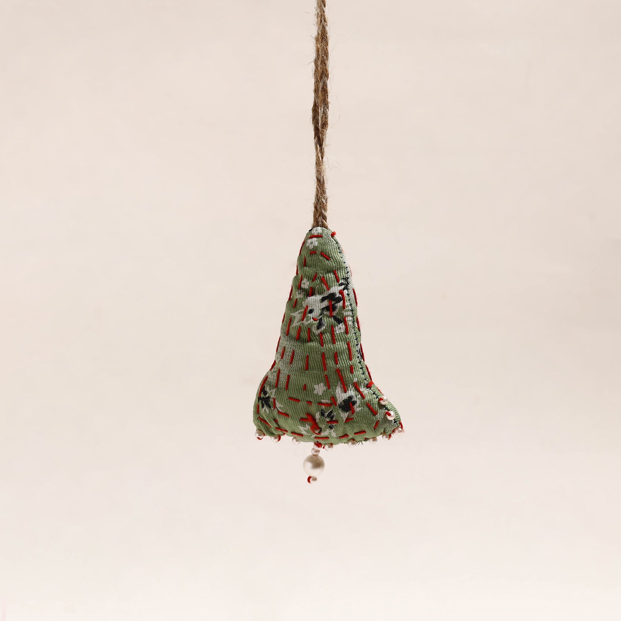 JAN SANDESH Bell - Upcycled Thread & Beadwork X-Mas Decor Hanging 02 - view 2